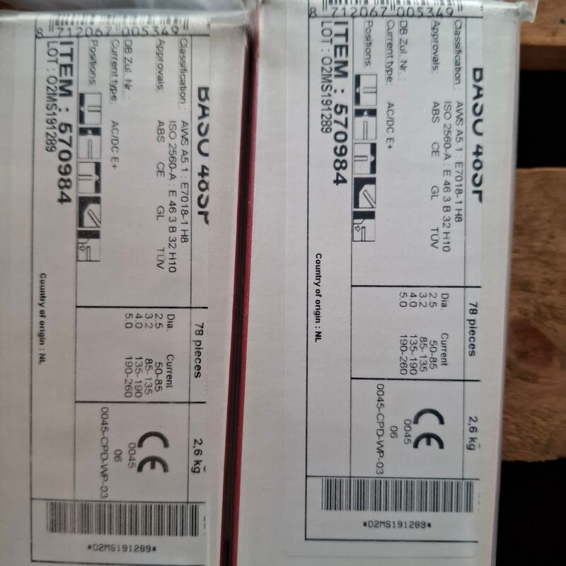 5x verpakking Laselektrode Lincoln, Baso 48SP – foto 5 – kavel bij Onlineveilingmeester, Winsum