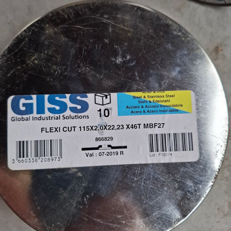 12 doos a 10 stuks Doorslijpschijf Giss, 115x2,0x22,23 – foto 3 – kavel bij Onlineveilingmeester, Winsum
