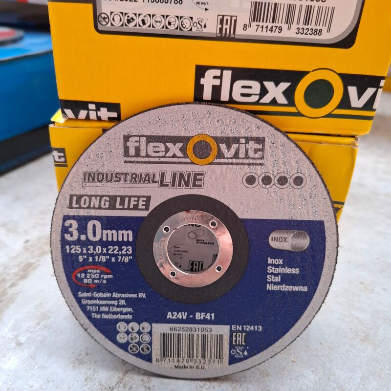 4 doos a 25 stuks Doorslijpschijf FlexOvit, 125x3,0x22,23 – foto 2 – kavel bij Onlineveilingmeester, Winsum