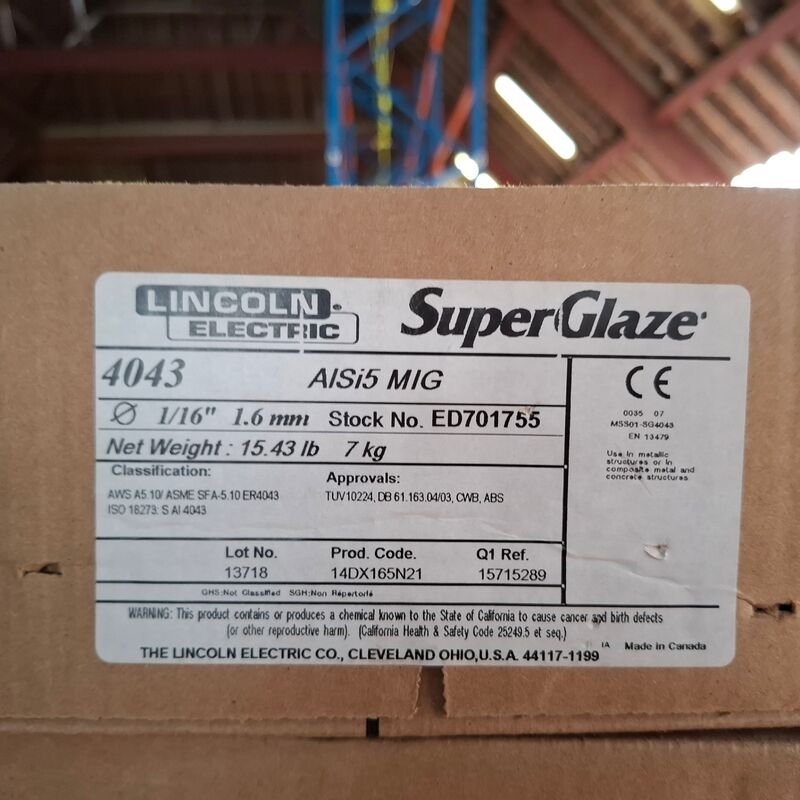 4x Rol Super Glaze lasdraad Lincoln, 4043 ALSi5 MIG – foto 3 – kavel bij Onlineveilingmeester, Winsum
