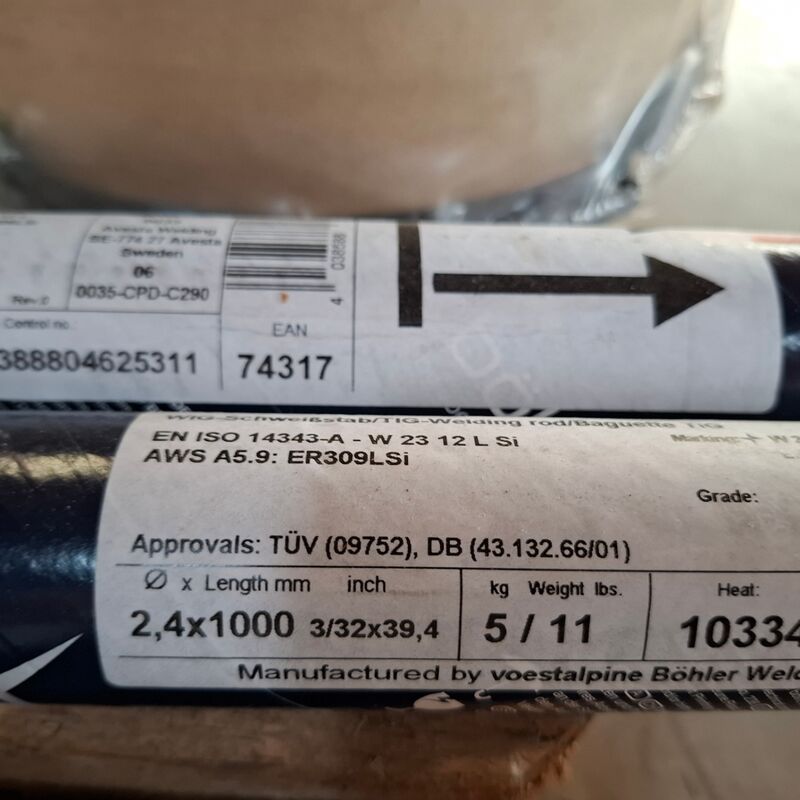 4x koker a 5 kilo Laselektrode Avesto, 309L-Si – foto 6 – kavel bij Onlineveilingmeester, Winsum