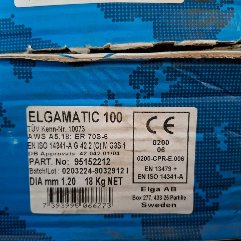 2x Rol MIG/MAG lasdraad Elga, Elgamatic 100 – foto 3 – kavel bij Onlineveilingmeester, Winsum
