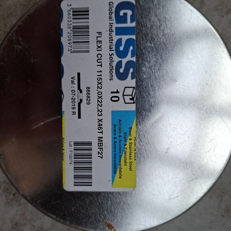 24 doos a 10 stuks Doorslijpschijf Giss, 115x2,0x22,23 – foto 3 – kavel bij Onlineveilingmeester, Winsum