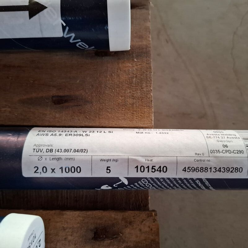 4x koker a 5 kilo Laselektrode Avesto, 309L-Si – foto 4 – kavel bij Onlineveilingmeester, Winsum