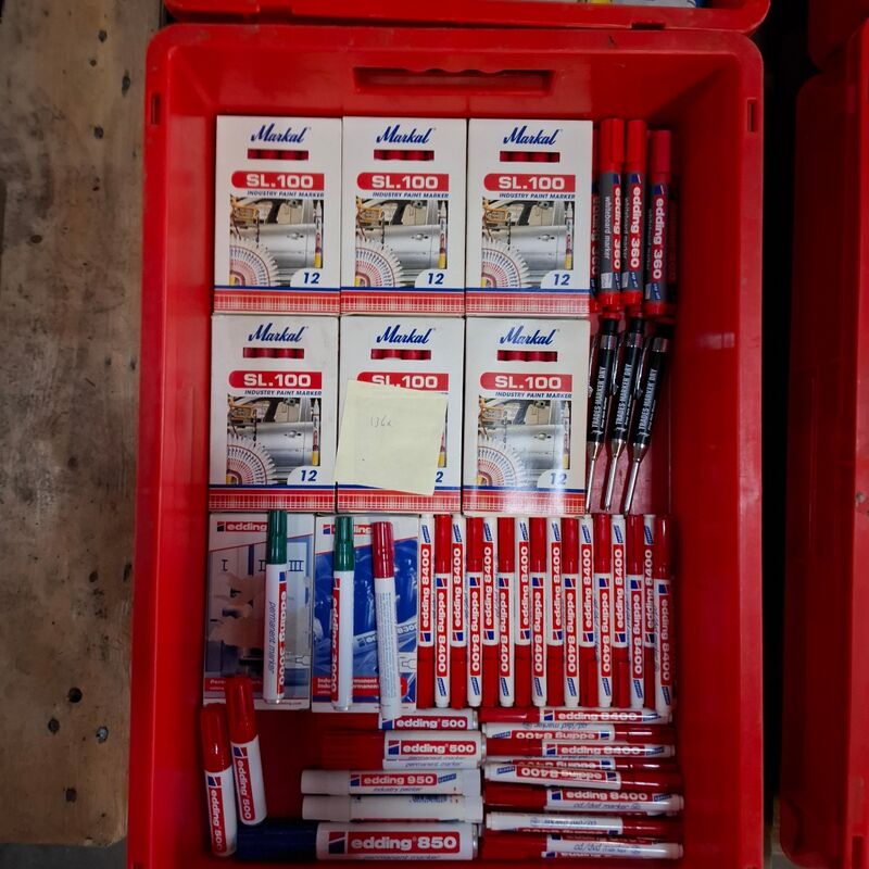 Diverse markeerstiften en krijt o.a. Edding, Markal – foto 2 – kavel bij Onlineveilingmeester, Winsum