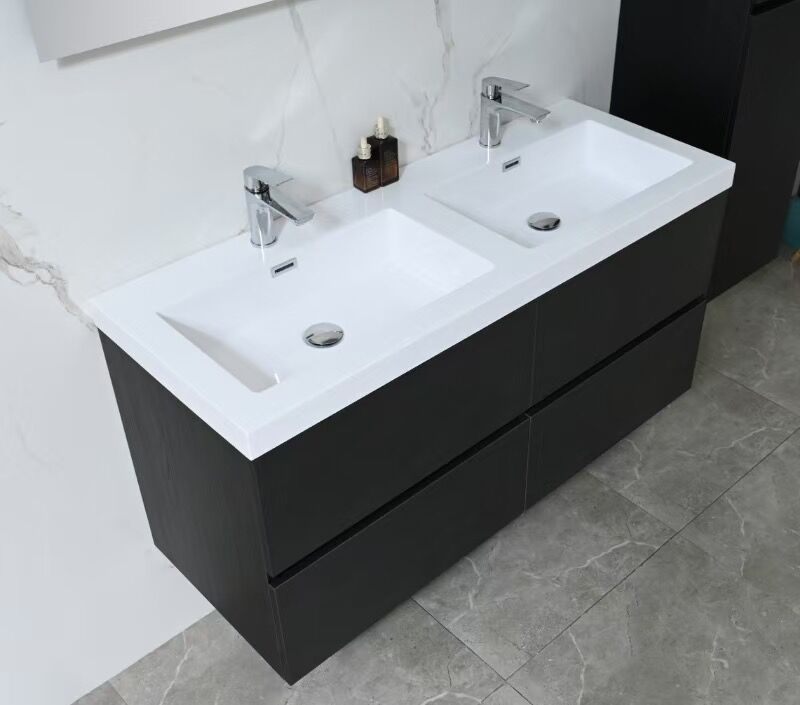 Badkamermeubel, Vonato, Calmwood 120, donker hout decor – foto 5 – kavel bij Onlineveilingmeester
