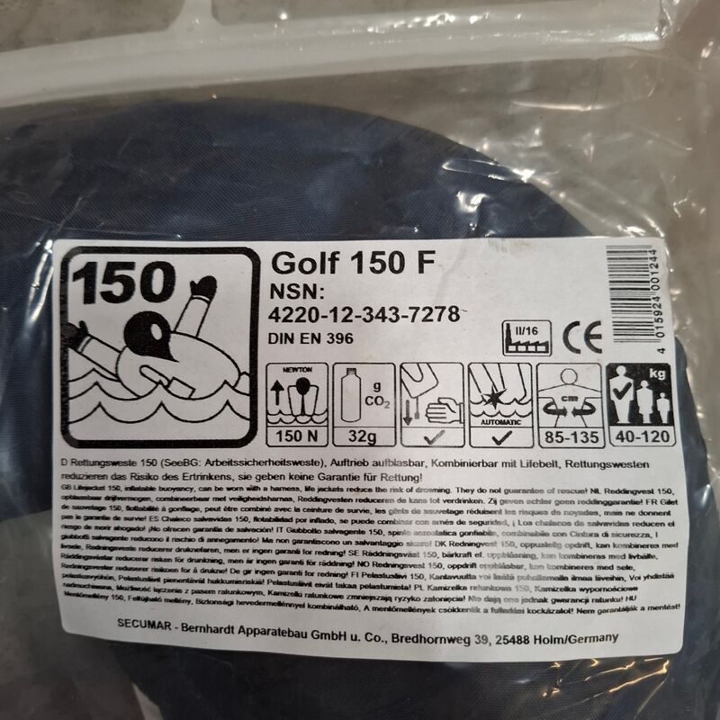 3x Diverse reddingsvest Secumar, 2x Golf 150F, 1x Arkona – foto 4 – kavel bij Onlineveilingmeester, Winsum