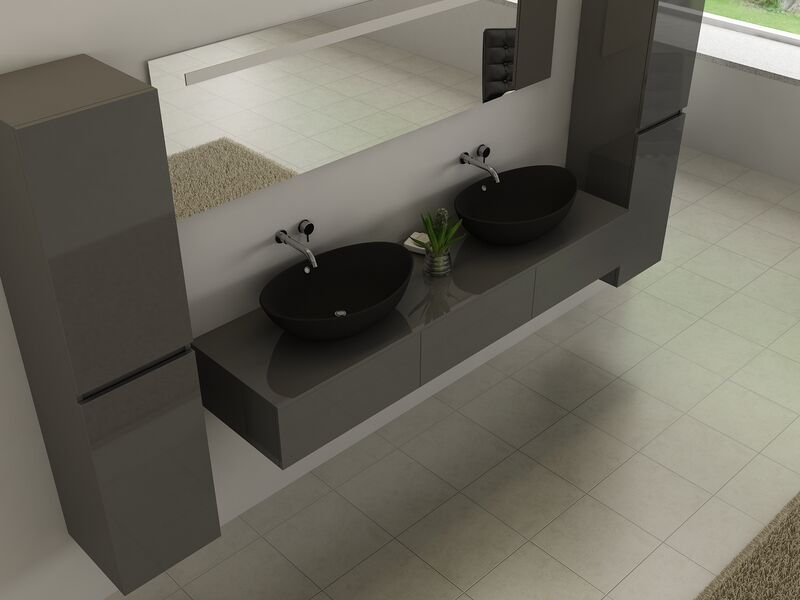 Badkamermeubel, Vonato, Luxury BL90, hoogglans antraciet – foto 6 – kavel bij Onlineveilingmeester