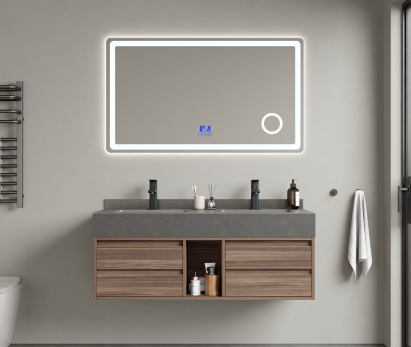 Badkamermeubel, Vonato, Liora 120, hout decor – foto 2 – kavel bij Onlineveilingmeester
