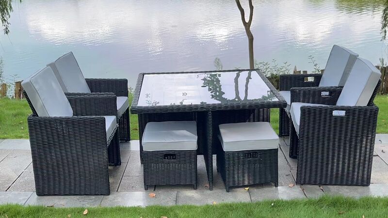 Diningset, Vonato, Modern Brown, zwart – foto 2 – kavel bij Onlineveilingmeester