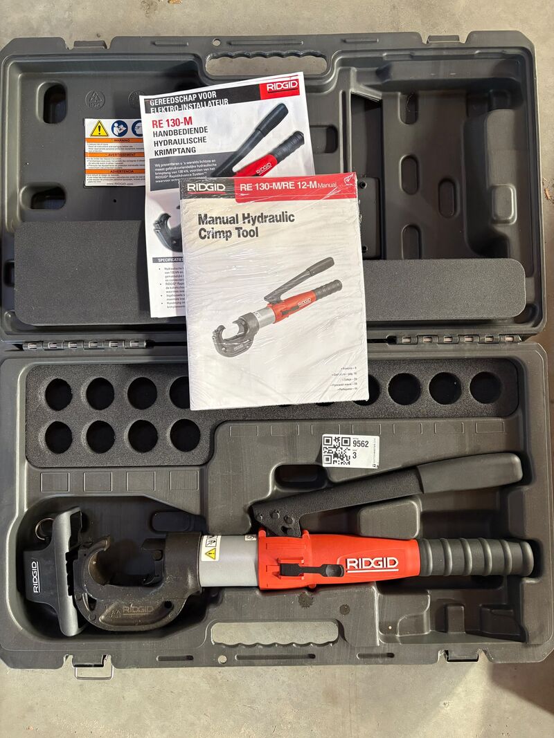 Hydraulisch krimpgereedschap Ridgid, RE 130-M – kavel bij Onlineveilingmeester, Winsum