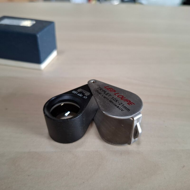 2x Juweliersloep met lens met reiscompas – foto 2 – kavel bij Onlineveilingmeester, Winsum