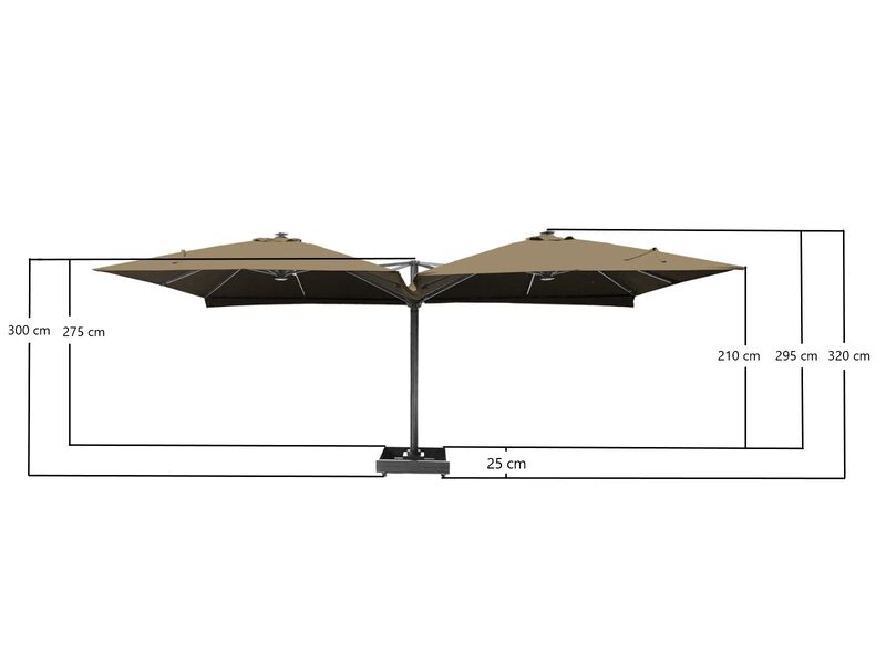 Parasol, Paralux, Feranova, wit – foto 4 – kavel bij Onlineveilingmeester
