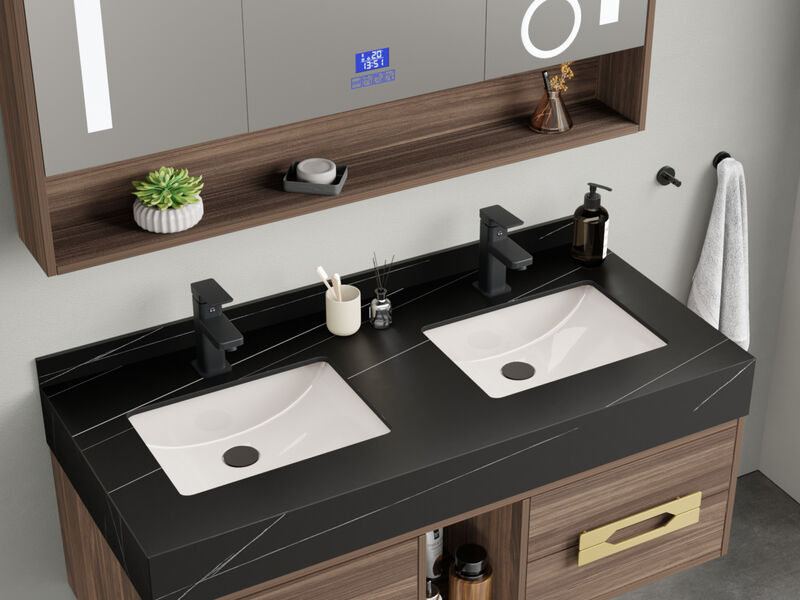 Badkamermeubel, Vonato, Ardène 120, hout decor – foto 3 – kavel bij Onlineveilingmeester