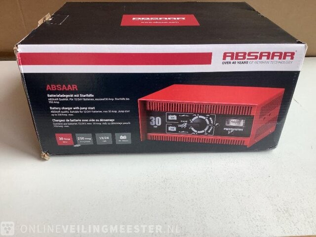 Battery charger and starting aid Absaar, 30 Amp. » Onlineauctionmaster.com