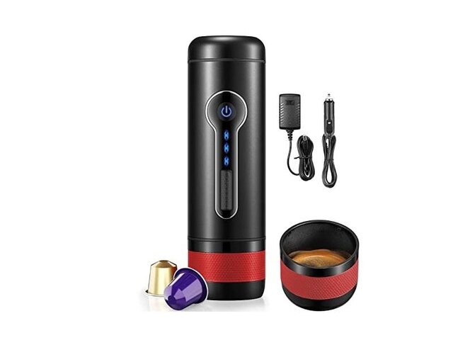 1x CONQUECO Portable Espresso Machine Coffee Maker 12V Travel Coffee  Machine with Rechargeable Battery - BPA Free - One Button Control 15 Bar  Pressure (Black) CONQUECO » Onlineauctionmaster.com