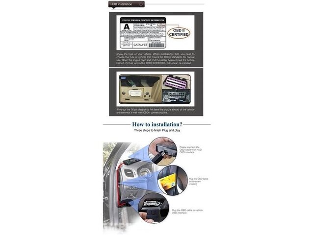 1x BLESYS 5,5 Zoll mehrfarbiges Auto-HUD-Head-Up-Display nutzt  Nanotechnologie zur Blendungsentfernung und klares HUD-Display ohne  Reflexionsfolie BLESYS » Onlineauctionmaster.com