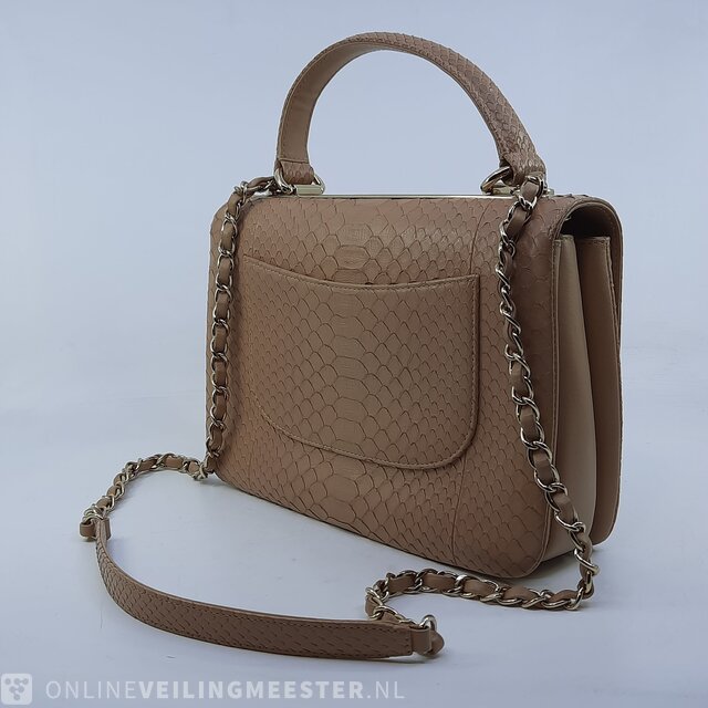 Handbag Chanel, CC Flap Bag Dark Beige Python » Onlineauctionmaster.com