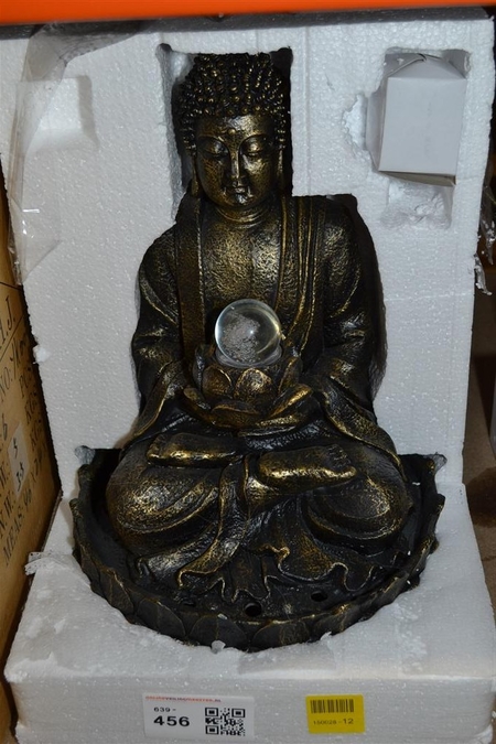 Bedenken hoofdonderwijzer Mantsjoerije Boeddha waterval met draaiende bal, hoogte ca. 40 cm »  Onlineauctionmaster.com